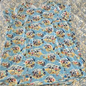 Vera Bradley Floral and Mermaid Print swimsuit Cover Up or Pajama Nightshirt